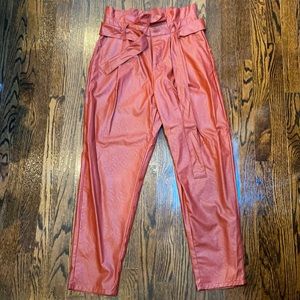 Who what wear faux leather paper bag pants